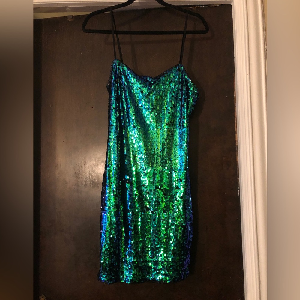SHEIN body con sequin mini dress